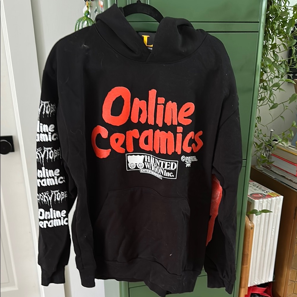 Online Ceramics Black Hoodie